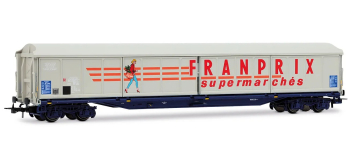 HJ6321 - Wagon à parois coulissantes type Habis, SNCF FRANPRIX - Jouef