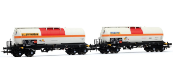 HJ6326 - Coffret 2 wagons-citernes transport de chlore, Millet + Simotra - Jouef