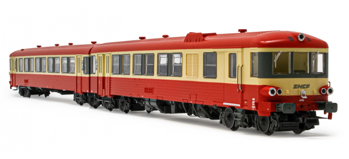 HJ2611 - Autorail diesel EAD X 4500 SNCF, livrée rouge et crème - Jouef