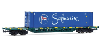 HJ6329 - Wagon porte-conteneurs Sgnss, CEMAT, Safmarine - Jouef