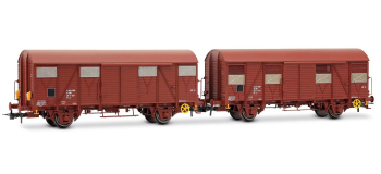 HJ6325 - Coffret 2 wagons type Gs, SNCF; avec feux de fin de convoi - Jouef