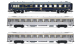 HJ4213 - Coffret 3 voitures « Sud Express » SNCF (voiture-restaurant CIWL + 2 x DEV Inox) - Jouef
