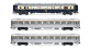 HJ4214 - Coffret 3 voitures « Sud Express » SNCF (voiture-salon CIWL + 2 x DEV Inox) - Jouef
