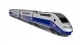 HJ2362 - Coffret TGV 2N2 EURODUPLEX, livrée bleu avec logo carmillon, SNCF - Jouef