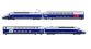 HJ2362 - Coffret TGV 2N2 EURODUPLEX, livrée bleu avec logo carmillon, SNCF - Jouef
