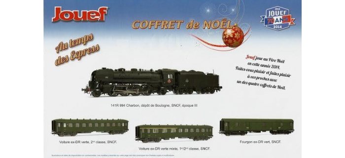 Coffret 16 pièces Train électrique noël - Locomotive , 12 rails et