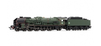 Modélisme ferroviaire : JOUEF HJ2243 - Locomotive à vapeur 241 P 17, tender 34P325, dépôt du Mans, Version fin de service, DCC, Son 