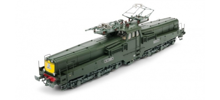 JOUEF HJ 2250 - Locomotive électrique CC 14000, livrée verte, faces frontales jaunes, fanaux fonctionnels
