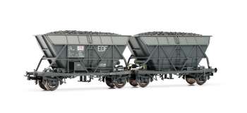 Modélisme ferroviaire : JOUEF HJ6126 - Couplage de wagons trémie EF60 “EDF”, époque IV 
