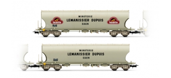 Train électrique : JOUEF HJ6132 - Coffret de 2 wagons ce?re?aliers a? parois late?rales bombe?es “Banette - Lemanissier”