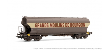 Train électrique : JOUEF HJ6146 - Wagon céréalier à parois latérales bombées “Grands Moulins de Bourgoin”