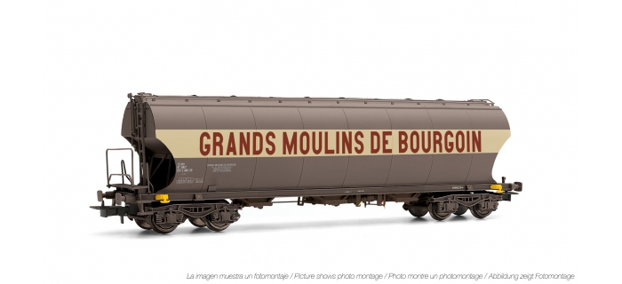 Rail 43 wagon céréalier décoration Grands Moulins d'Arenc SNCF Ep III Réf 433014