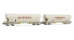 Train électrique : JOUEF HJ6156 - Coffret de 2 wagons céréaliers à parois latérales bombées “Unifrex” et “Arbel rail”