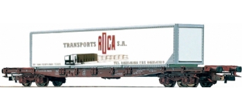 modelisme ferroviaire JOUEF HJ6018 Wagon plat avec container 