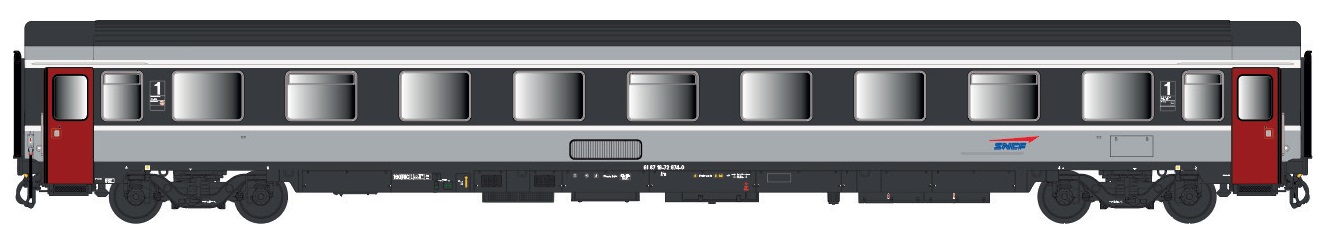 LSM40385 - Voiture VSE A9u, Corail+, SNCF logo casquette, V-VI - LS Models