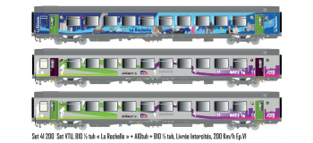 LSM41200 - Coffret de 3 voitures Corail Vtu, SNCF livrée 