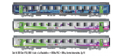 LSM41201 - Coffret de 3 voitures Corail Vtu, SNCF, La Rochelle + Intercités - LS Models