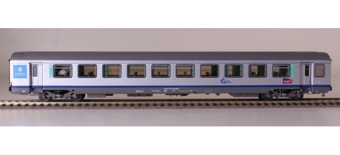 LSM41206 - Coffret de 3 voitures Corail Vtu, SNCF livrée Rhône-Alpes - LS Models