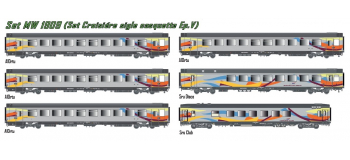 MW1909 - Coffret de 6 voitures Train Croisière, sigle casquette, SNCF - LS Models