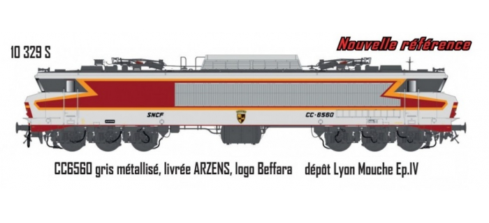 LSM10329S - Locomotive électrique CC6560 SNCF, Gris Métal / Rouge - LS Models