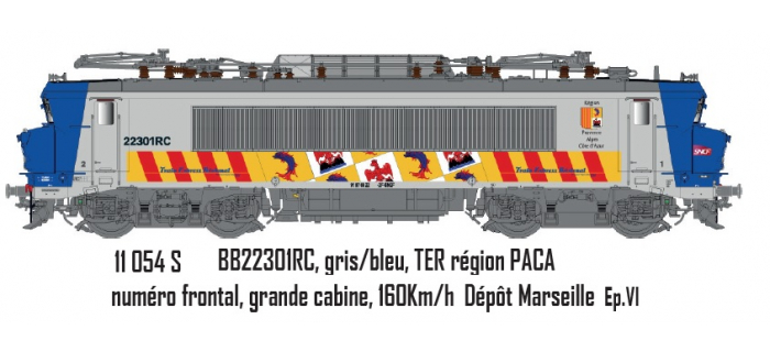 LS Models H0 - 11 055 - Locomotive électrique  1  - BB 22223 PAC Transilien Sncf