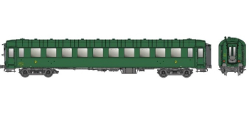 MW40938 - Voiture OCEM parois-lisses, B10myfi avec feux de fin de convoi, SNCF - LS Models