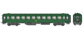 MW40939 - Voiture OCEM parois-lisses, B10, UIC avec feux de fin de convoi, SNCF - LS Models