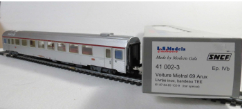 DEP-LSM41002-3 - Voiture mistral 69 Arux SNCF livréé inox TEE - LS Models