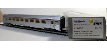 DEP-LSM41003-1 - Voiture Mistral 69 A8u, SNCF livrée inox, TEE - LS Models