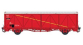 LSM30673 - Wagon couvert Hbis rouge toit blanc, parois renforcées, Kronenbourg - LS Models