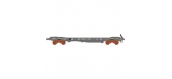 Modélisme ferroviaire : LSMODEL LSM30135 - Wagon plat porte conteneur type KB Sss NOVATRANS