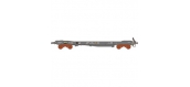 Modélisme ferroviaire : LSMODEL LSM30136 - Wagon plat porte conteneur type KB NOVATRANS