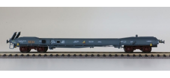 Modélisme ferroviaire : LSMODEL LSM30137 - Wagon plat porte conteneur KB livrée gris bleu SEGI