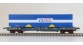 Modélisme ferroviaire : LSMODEL LSM30140 - Wagon plat porte conteneur KM livrée gris bleu 