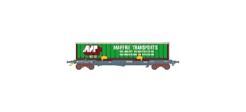 Modélisme ferroviaire : LSMODEL LSM30298 - Wagon plat porte conteneur type KB NOVATRANS