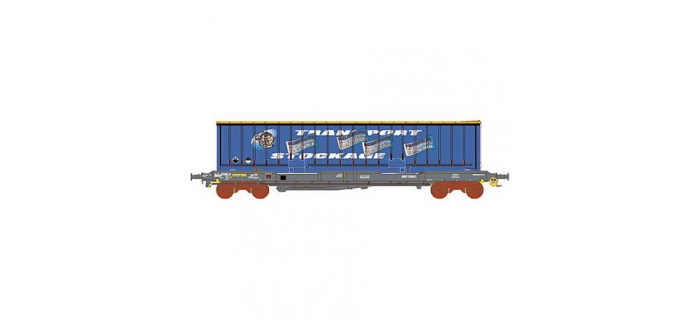 PIKO HO WAGON Plat Sncf Charge D'un Conteneur "Cnc" En Bo EUR 13,00