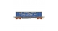 Modélisme ferroviaire : LSMODEL LSM30299 - Wagon plat porte conteneur livrée gris bleu NOVATRANS