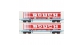 Modélisme ferroviaire : LSModel - LSM 30315  -Coffret de 2 wagons plats avec caisse mobile frigorifique ROUCH livrée rouge - SNCF