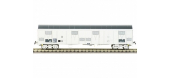 Modélisme ferroviaire : LSMODEL LSM30329 - Wagon couvert Gahkkss gris Ep.V