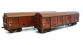 Modélisme ferroviaire : LSModel - LSM 30339 - Coffret de 2 wagons Coffret de 2 wagons Gahkkss livrée rouge UIC deux tons avec logo vert FRET et logo blanc FRET