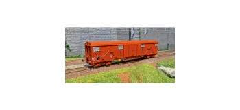 Modélisme ferroviaire : LSModel -  LSM30343 - Wagon couvert, SNCF, GAS 8-06, rouge, UIC, volets d'aération inox