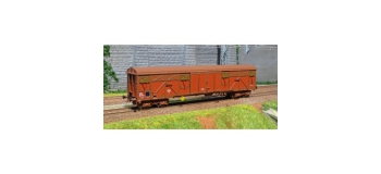 Modélisme ferroviaire : LSModel -  LSM30344 - Wagon couvert, SNCF, GAS 80-6, brun, UIC, deux tons