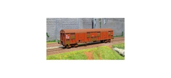 Modélisme ferroviaire :  LSModel -  LSM30345 - Wagon couvert, SNCF, GAHSS 1-06, rouge, UIC, deux tons, 140km/h