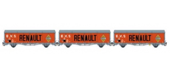Modelisme ferroviaire LSMODEL LSM30649 - Coffret de 3 wagons couvert IK EVS logo 