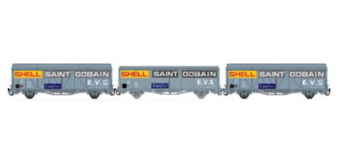 Coffret de 2 wagons EVS Hs à toit bas