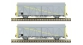 Modélisme ferroviaire : LSMODEL LSM30670 - Coffret de 2 wagons EVS toit haut cul jaune Ep.IV