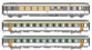 Modelisme ferroviaire : LSMODEL LSM40134 - Coffret de 3 voitures voyageurs GE+A10rtu+Blltu SNCF