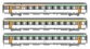 Modelisme ferroviaire : LSMODEL LSM40135 - Coffret de 3 voitures voyageurs B5rtu+A10 rtu+Bll SNCF