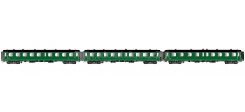 Modélisme ferroviaire : LSModel - LSM40186 - Coffret de 3 voitures rapide Nord SNCF