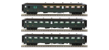 Modélisme ferroviaire : LS Model - LSM40187 - Coffret de 3 Voitures Rapide Nord A6D B9 B9